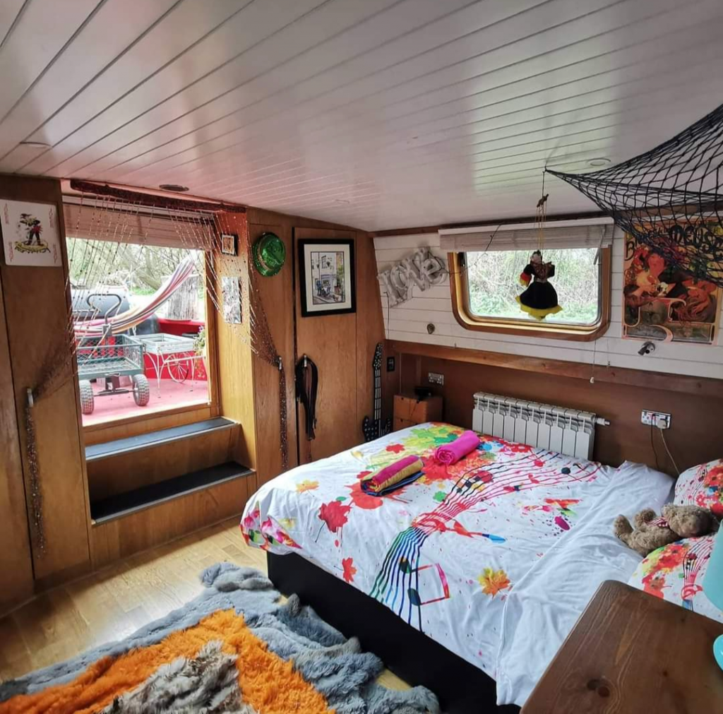 Captain's cabin opens onto the bow deck
